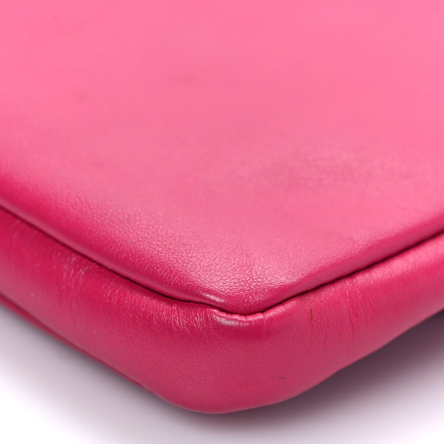 Calfskin Monogram Phone Pouch Crossbody Bag Bubblegum