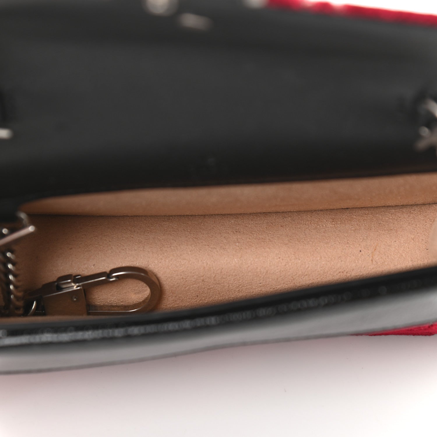 Gucci Velvet GG Monogram Super Mini Dionysus Shoulder Bag Red Cipria Black 5 of 11