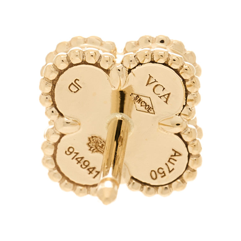 18K Yellow Gold Mother of Pearl Sweet Alhambra Earrings