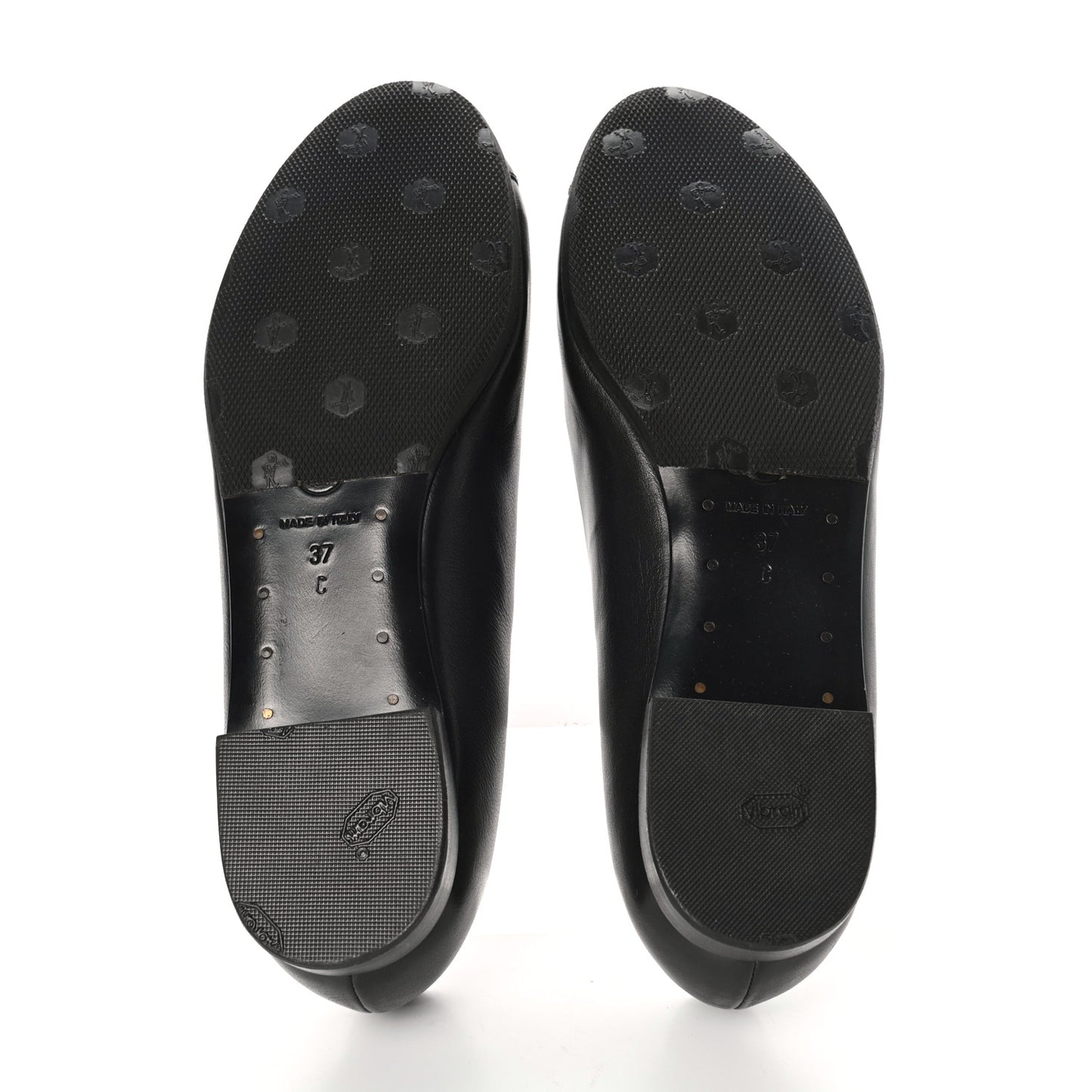 Lambskin Camellia Ballerina Flats 37 Black