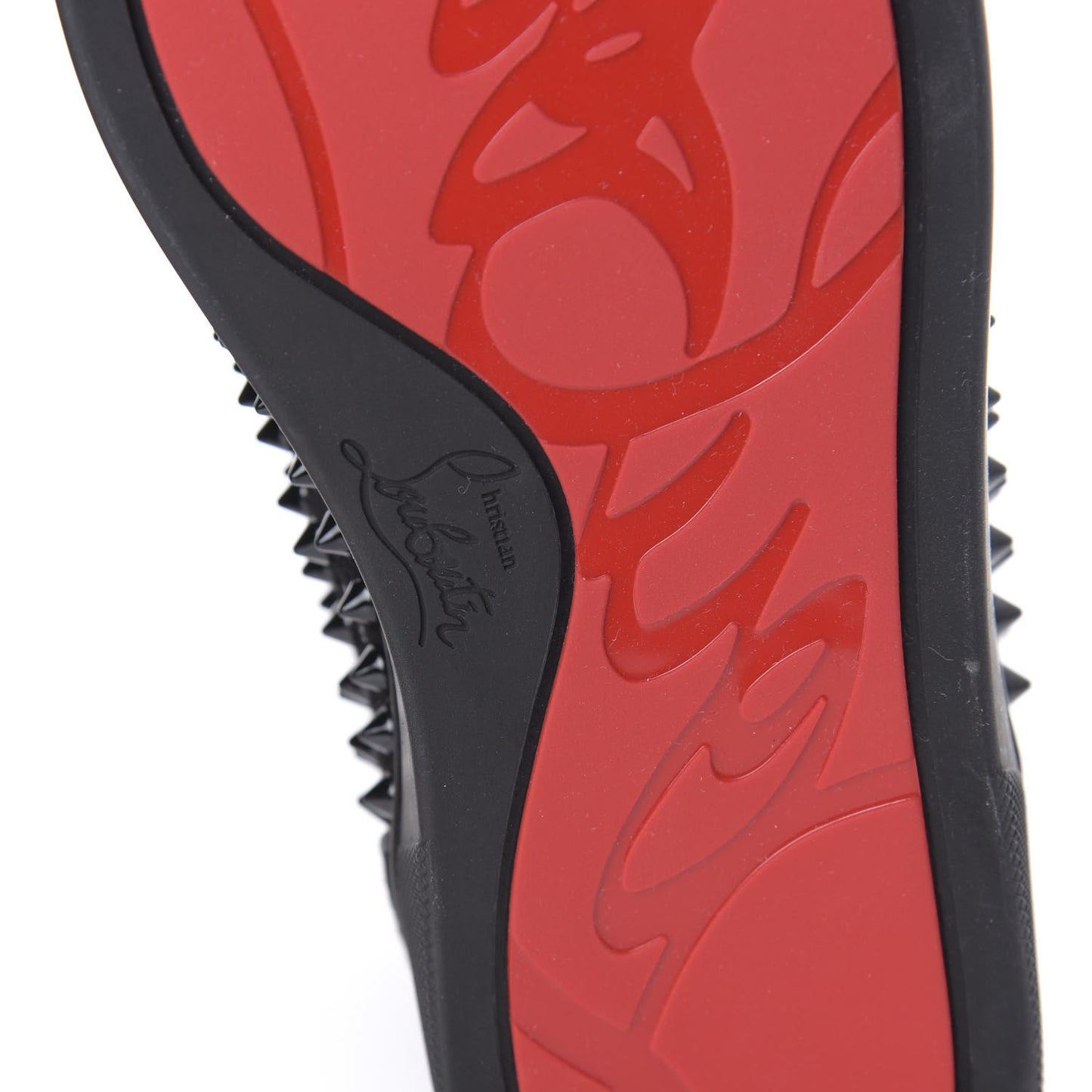 Veau Velours Mens Louis Spikes Flat Sneakers 39.5 Black