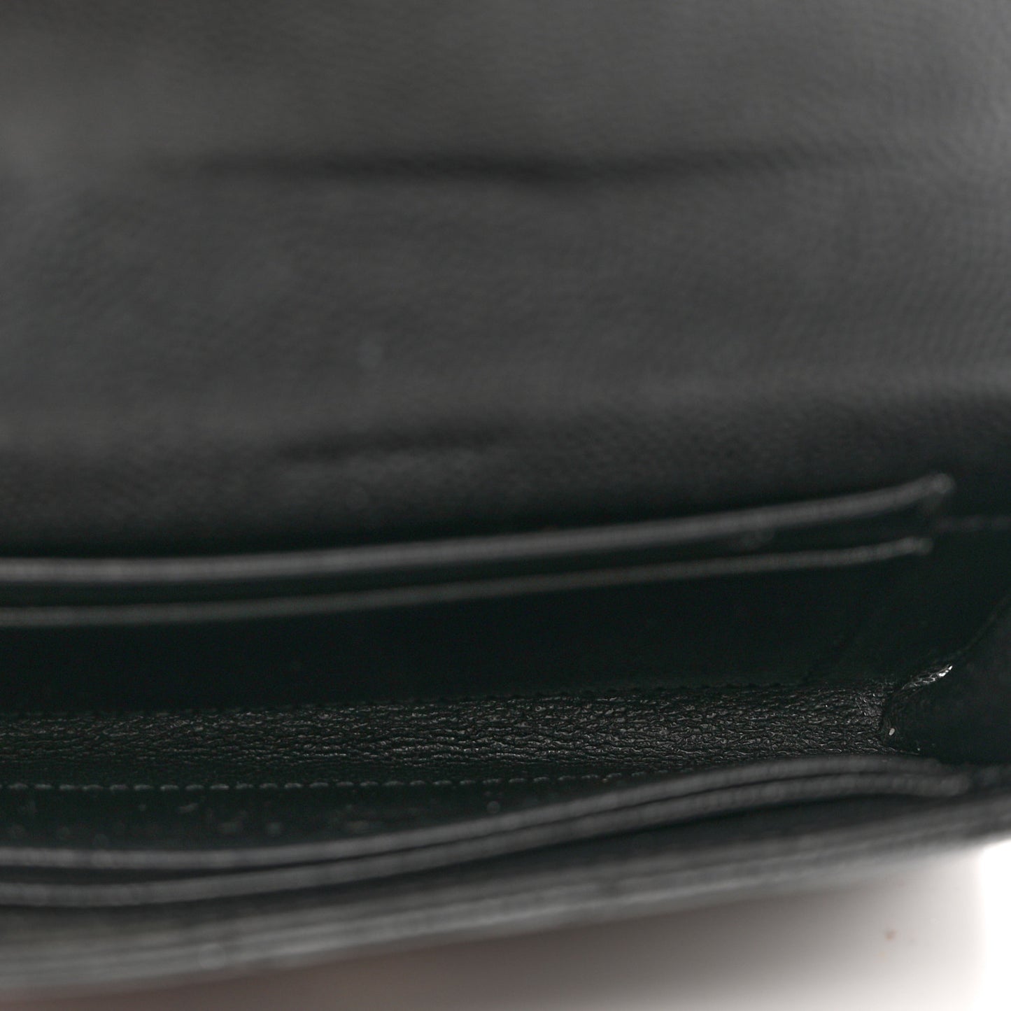 Grain De Poudre Matelasse Chevron Small Monogram Envelope Wallet Black