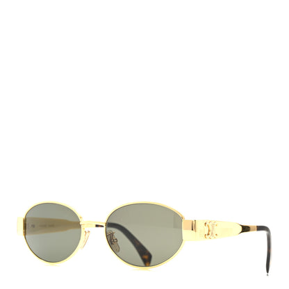 Celine Metal Triomphe 01 Sunglasses CL40235U Gold Green 2 of 14
