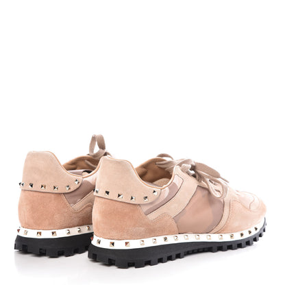 Valentino Garavani Suede Nylon Camouflage Womens Soul Rockstud Sneakers 40 Multicolor 4 of 8