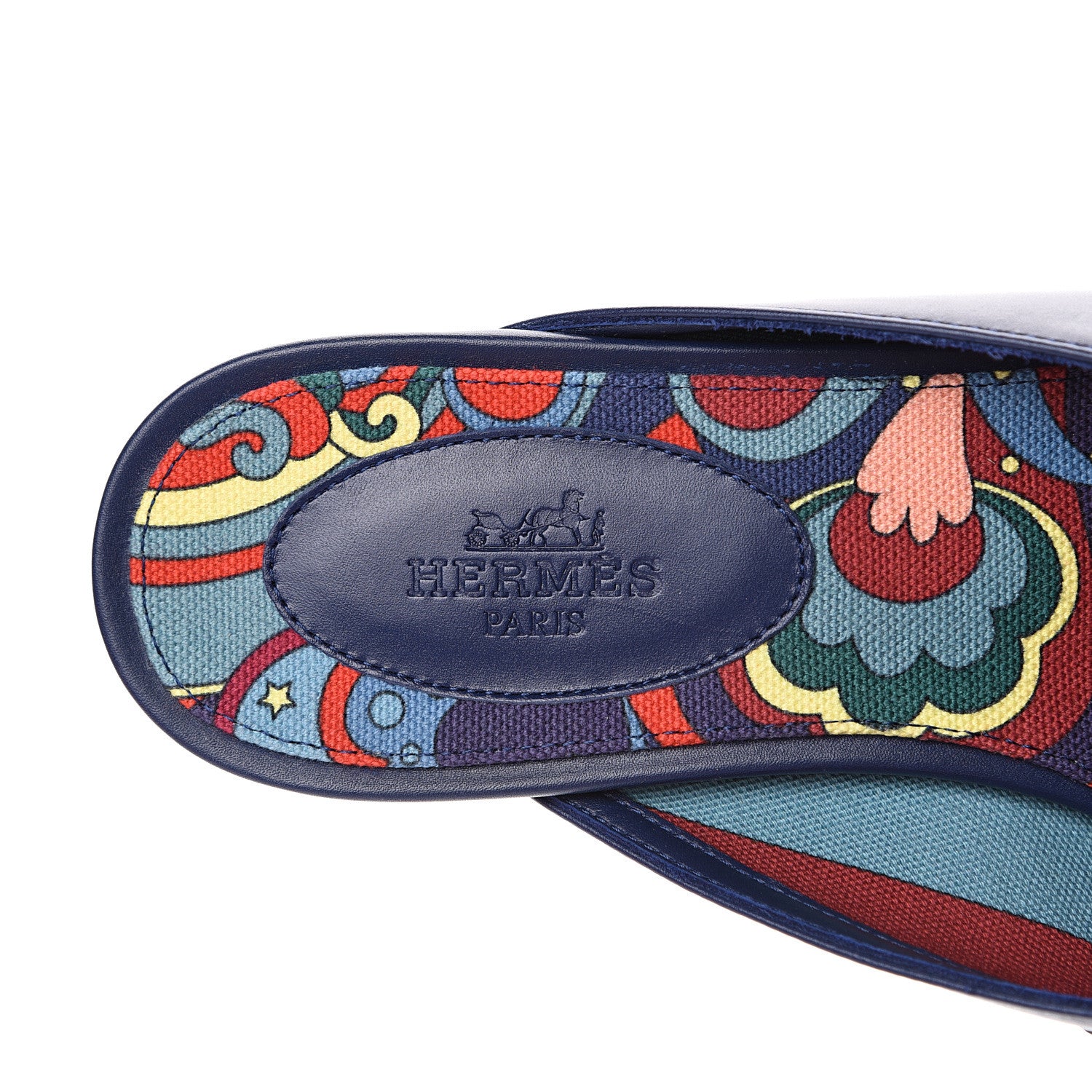 Hermes Calfskin Oz Mules 37 Bleu Maritime 7 of 10