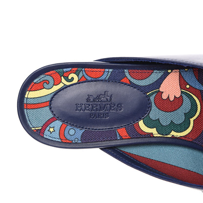 Hermes Calfskin Oz Mules 37 Bleu Maritime 7 of 10
