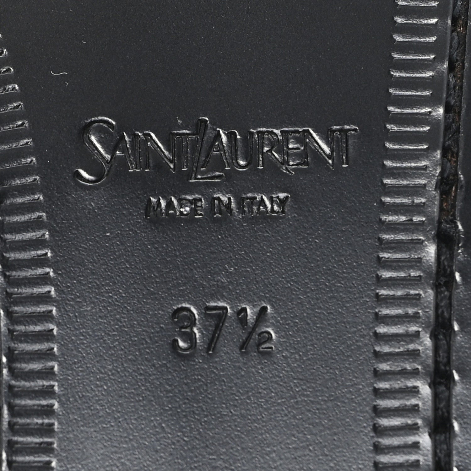 Saint Laurent Calfskin Womens Laurent Penny Loafers 37.5 Black 7 of 10