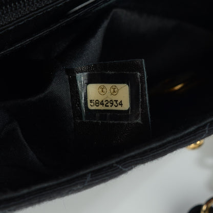Chanel Grosgrain Quilted Mini Square Flap Black 7 of 8