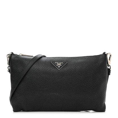 Prada Vitello Daino Crossbody Bag Black 1 of 11