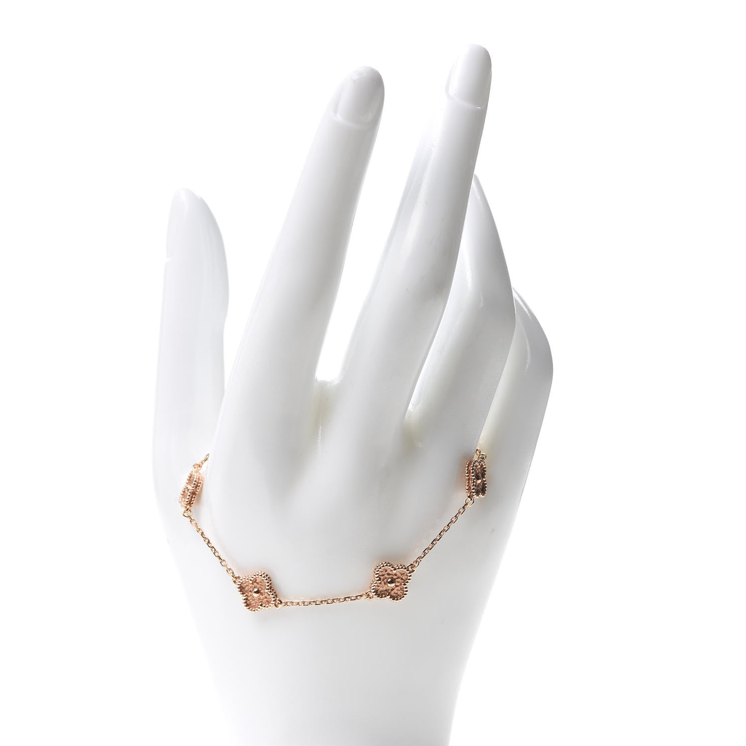 Van Cleef & Arpels 18K Rose Gold 6 Motifs Sweet Alhambra Bracelet 2 of 8