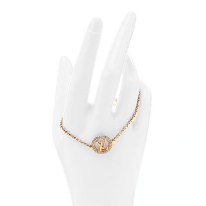 Louis Vuitton Metal Crystal Louise By Night Bracelet Gold 2 of 5