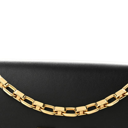 Louis Vuitton Calfskin Chain Louise MM Black 7 of 12