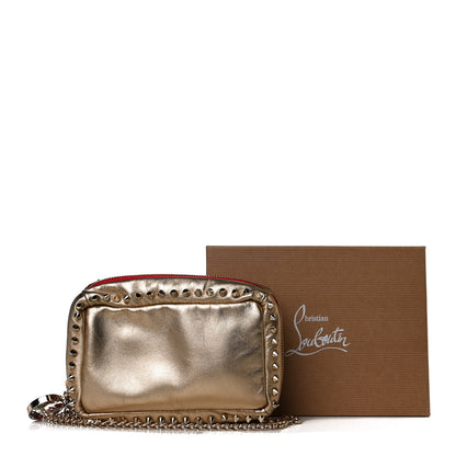 Christian Louboutin Metallic Nappa Spikes Piloutin Chain Pochette Gold 14 of 14