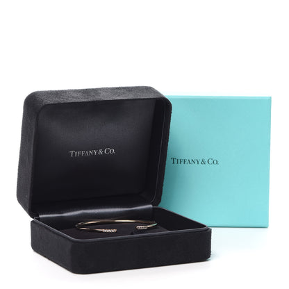 Tiffany 18K Rose Gold Diamond Metro Wire Bracelet 5 of 5