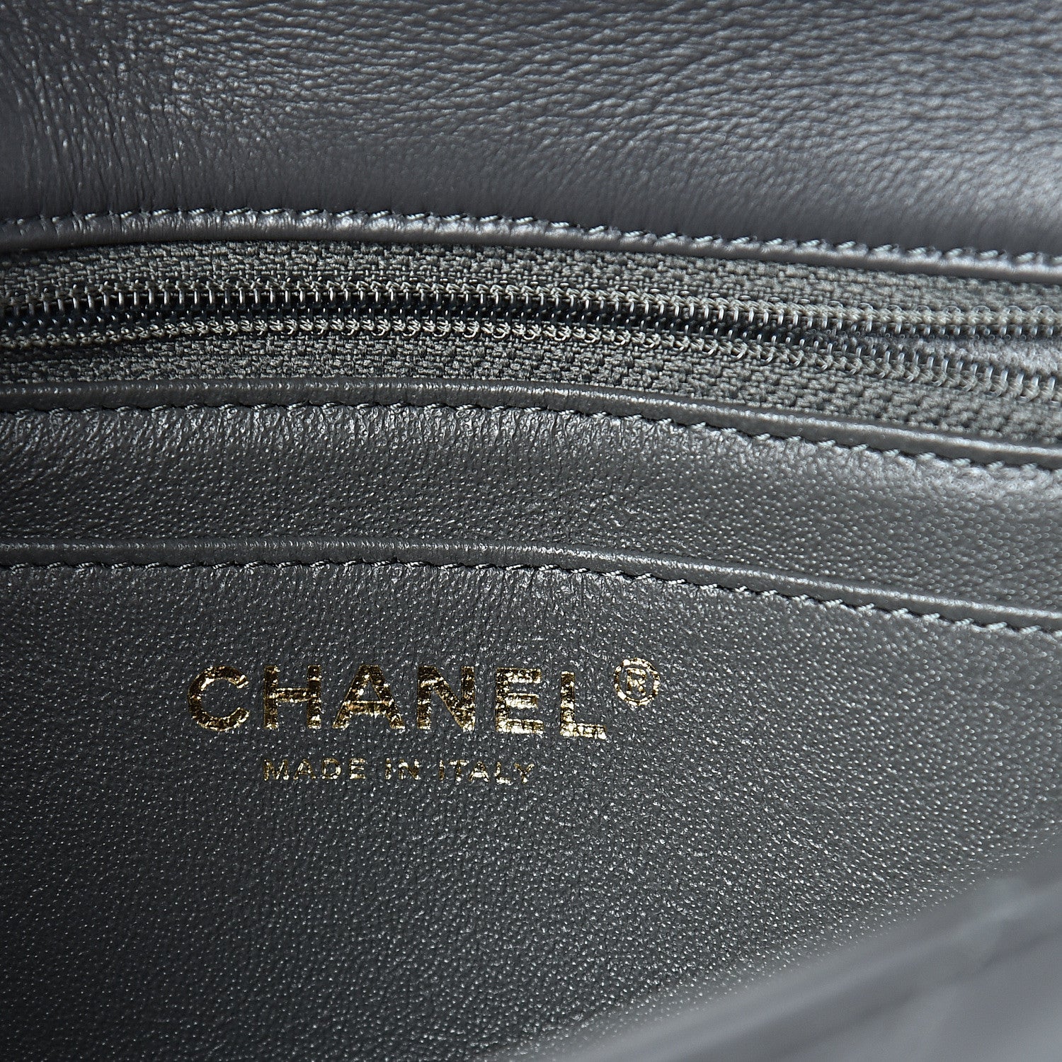 Chanel Lambskin Quilted Mini Rectangular Flap Grey 5 of 10