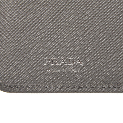 Prada Saffiano Metal Compact Wallet Marmo 7 of 8