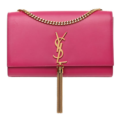 Saint Laurent Smooth Calfskin Medium Classic Monogram Kate Tassel Satchel Fuchsia 1 of 12