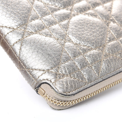 Christian Dior Metallic Calfskin Cannage Lady Dior Medium Wallet Gold 8 of 10
