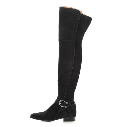 Gucci Suede Dionysus Over The Knee Boot 38 Black 1 of 7