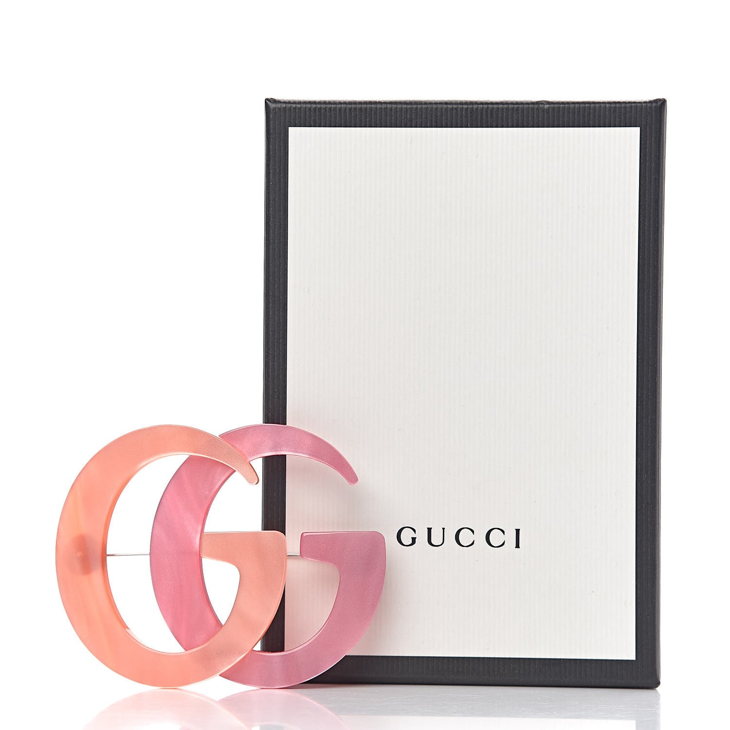 Resin Double G Brooch Pink