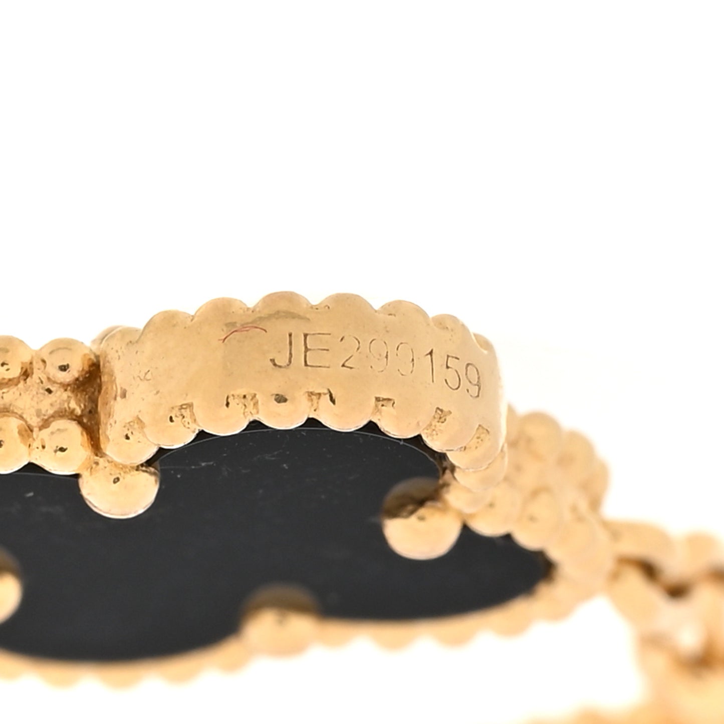 18K Yellow Gold Black Onyx 5 Motifs Vintage Alhambra Bracelet