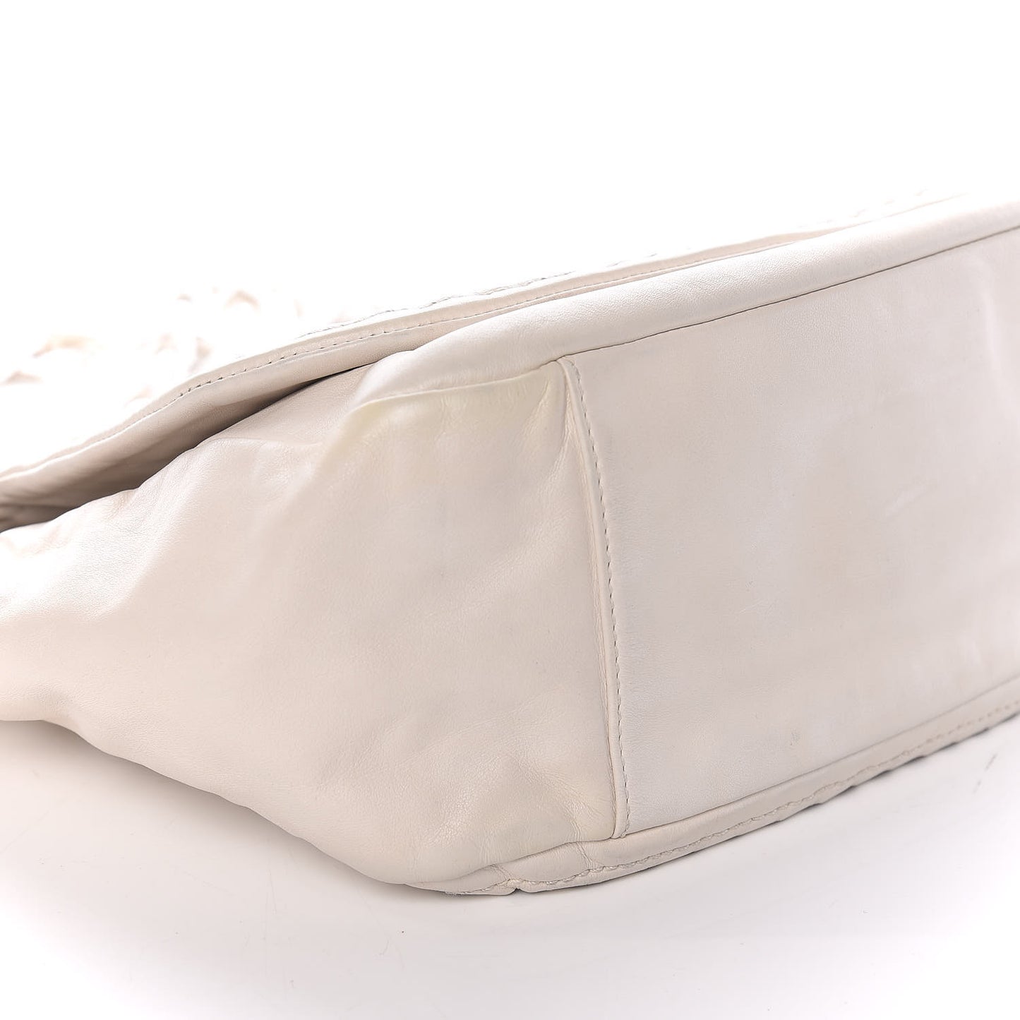 Calfskin Modern Chain Flap White