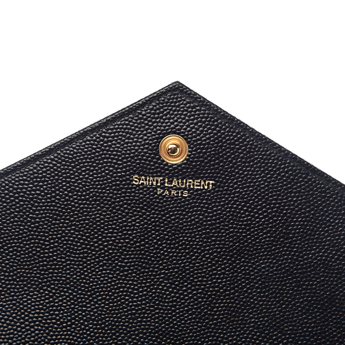 Grain De Poudre Matelasse Chevron Monogram Chain Wallet Black