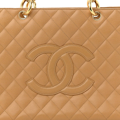Chanel Caviar Quilted Grand Shopping Tote GST Beige Clair 8 of 10