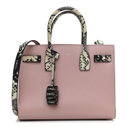 Saint Laurent Calfskin Embossed Python Baby Sac De Jour Powder Pink 1 of 10