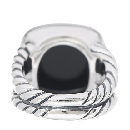 David Yurman Sterling Silver Black Onyx 14mm Albion Ring 53 6.25 3 of 4