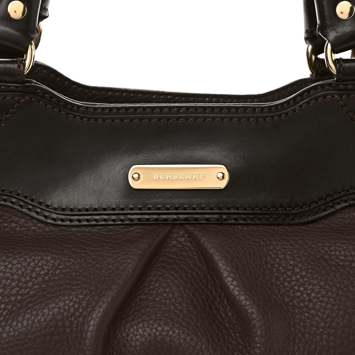 Burberry Bridle Calfskin Hepburn Satchel Brown 9 of 12