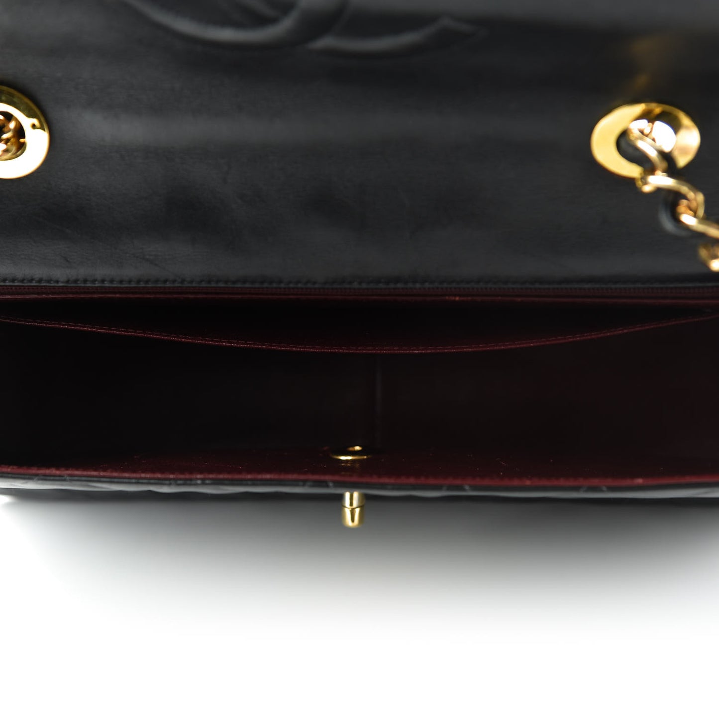 Lambskin Quilted XL Jumbo Single Flap Black