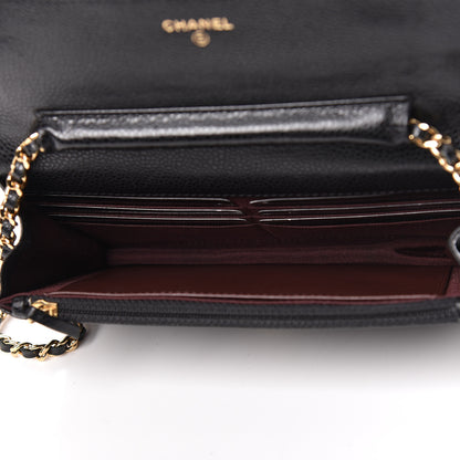 Chanel Caviar Quilted Wallet On Chain WOC Black 5 of 12