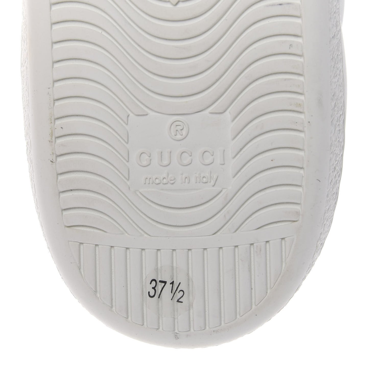 Calfskin Crocodile Web Ace Sneakers 37.5 White Green