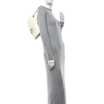 Chanel Patent Quilted Diagonal CC East West Chocolate Bar Flap White 2 of 14