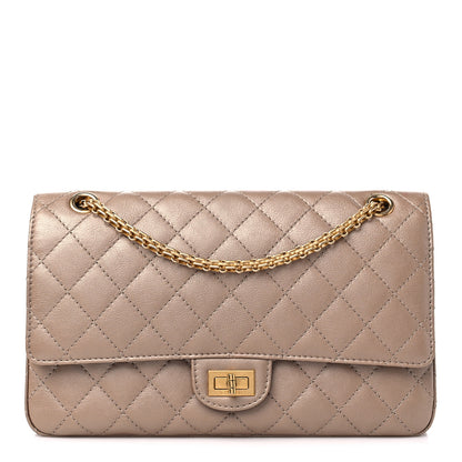 Chanel Metallic Calfskin Quilted 2.55 Reissue 226 Flap Dark Gold 1 of 10