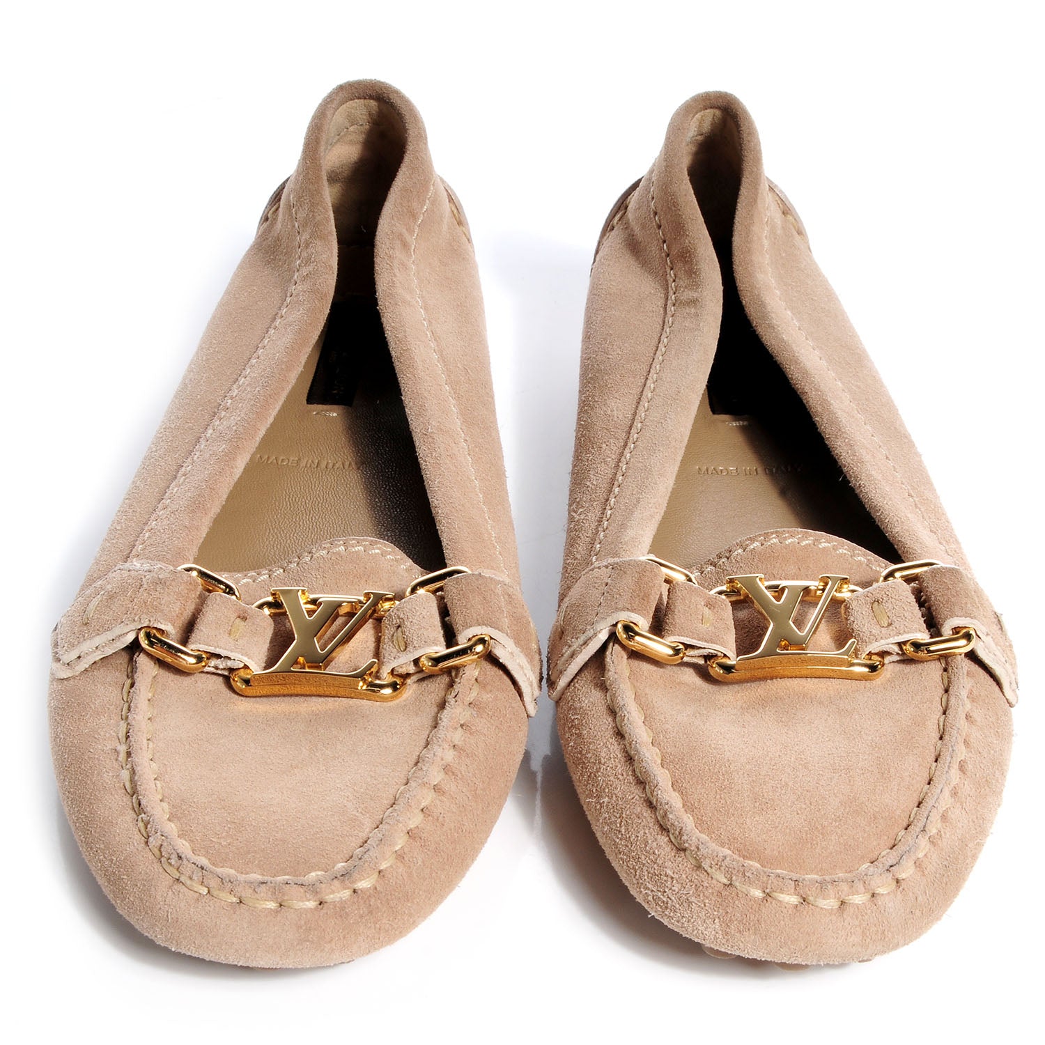 Louis Vuitton Suede Loafers 37 Beige 2 of 5
