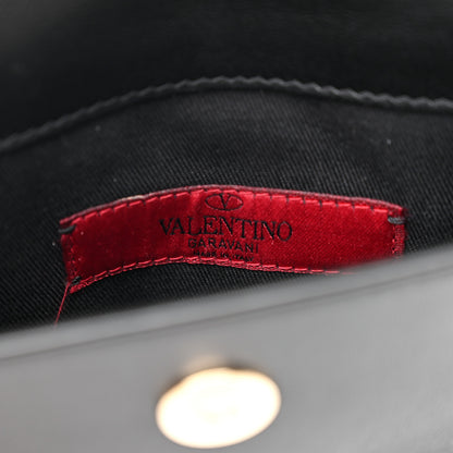 Valentino Garavani Vitello Mini Rockstud Flap Wallet on Strap Black 6 of 10