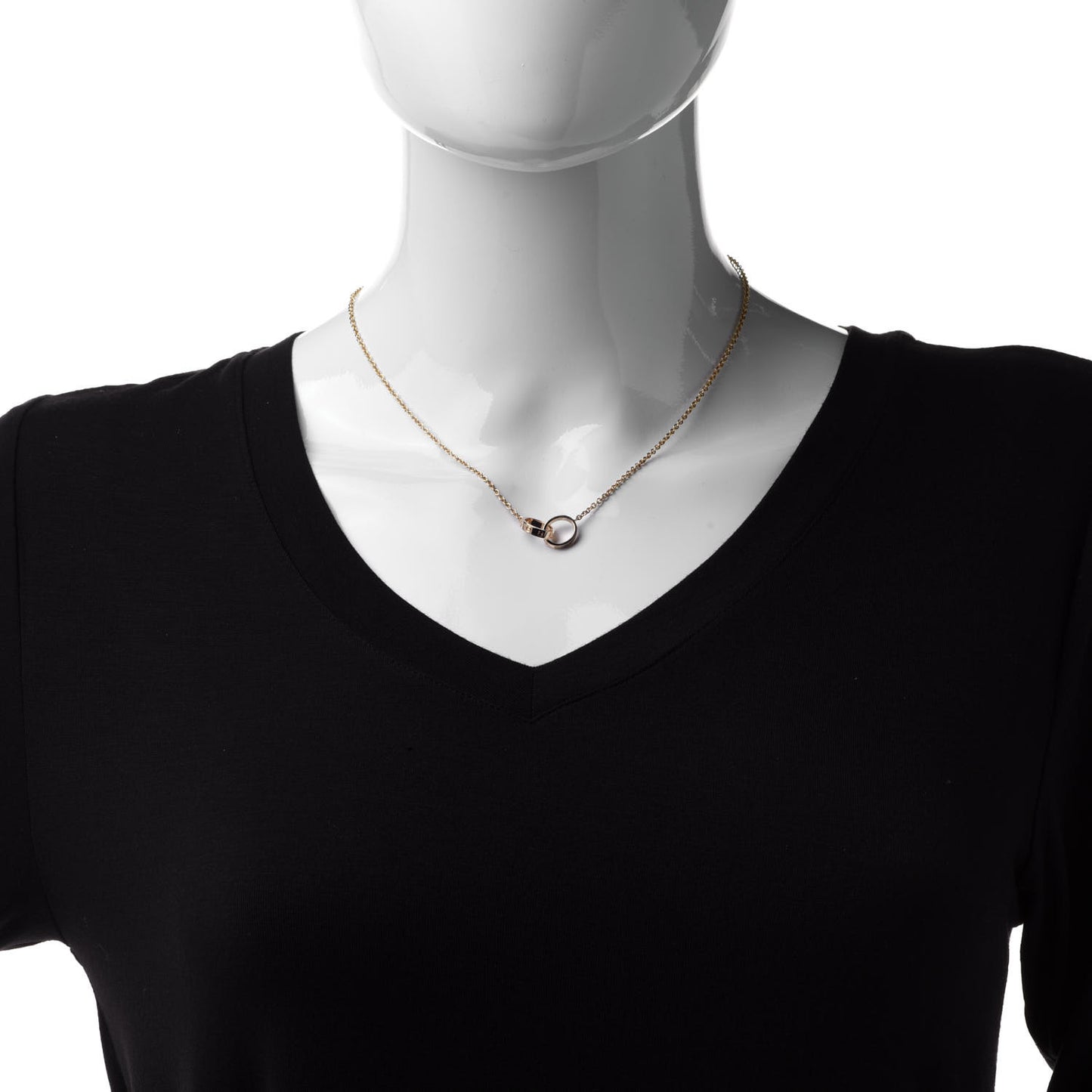 18K Yellow Gold Interlocking LOVE Necklace