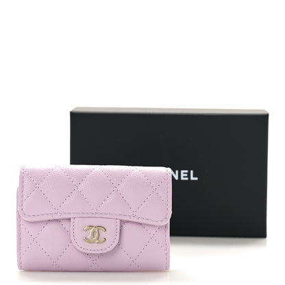 Chanel Caviar Quilted Classic 4 Key Holder Wallet Light Pink 10 of 10