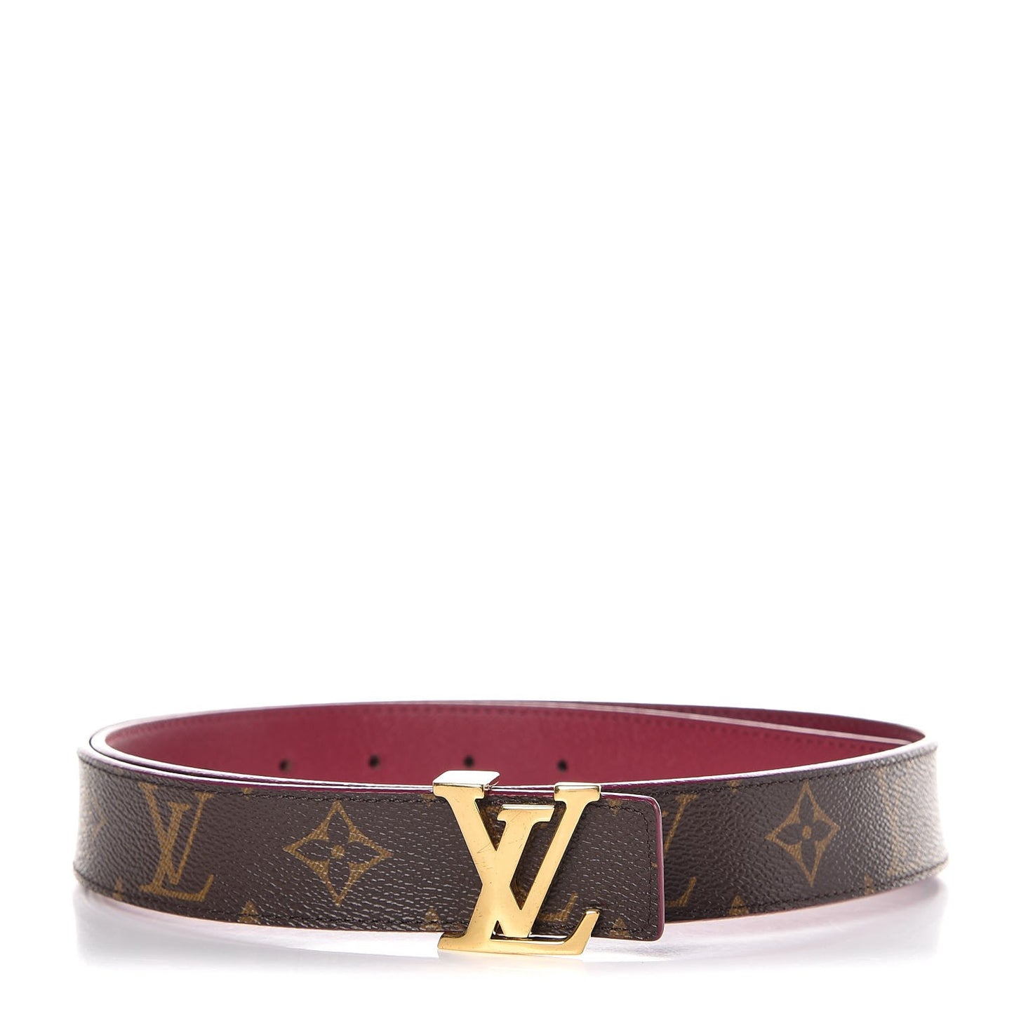Monogram 30mm LV Initiales Reversible Belt 85 34 Fuchsia
