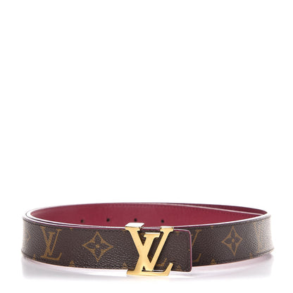 Louis Vuitton Monogram 30mm LV Initiales Reversible Belt 85 34 Fuchsia 1 of 7