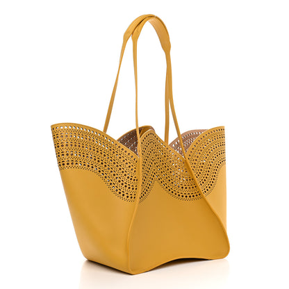 Alaia Calfskin Vienne Lili 22 Tote Jaune Safran 4 of 9