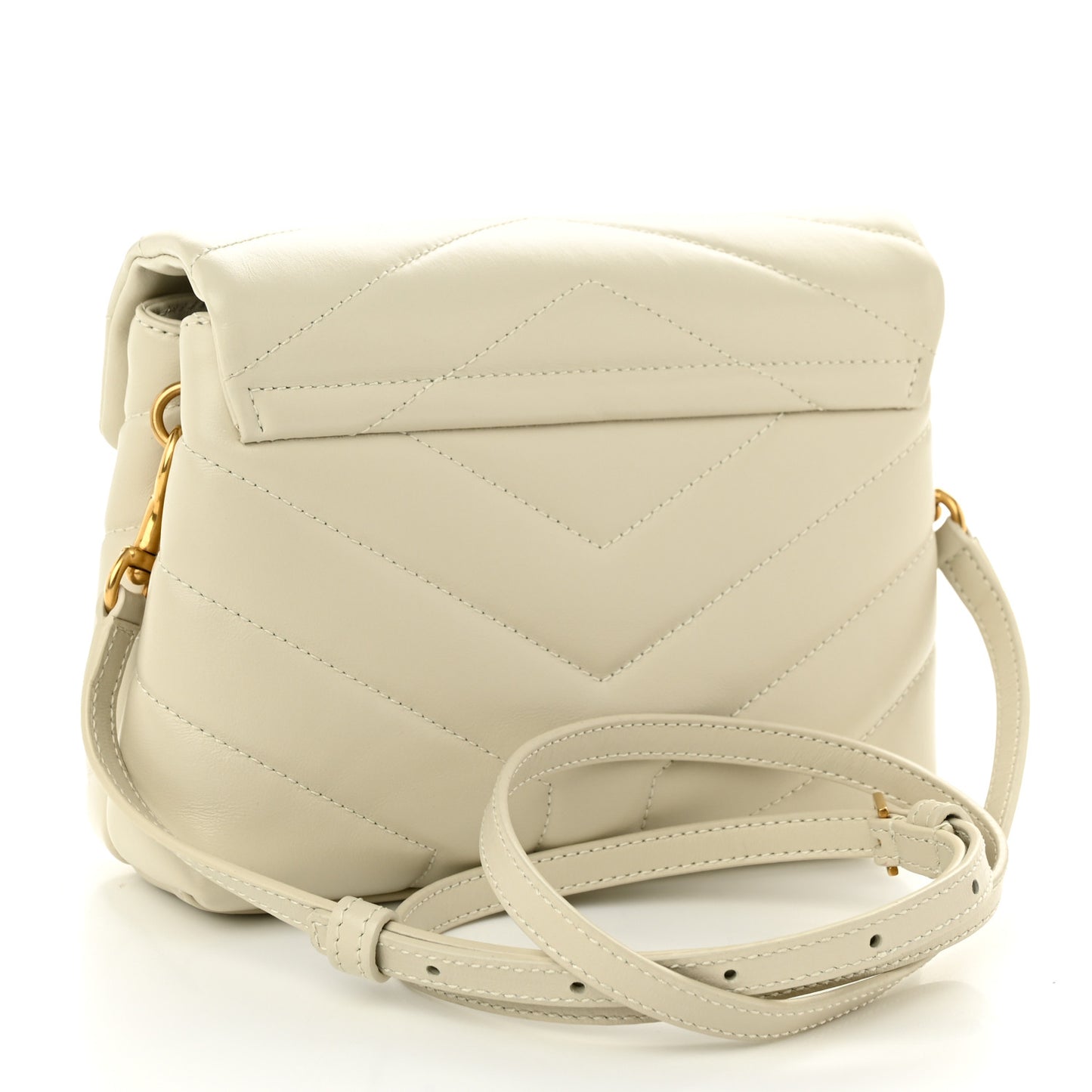 Calfskin Y Quilted Monogram Toy Loulou Crossbody Bag Crema Soft