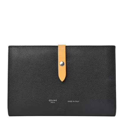 Celine Grained Calfskin Large Multifunction Strap Wallet Midnight 1 of 11
