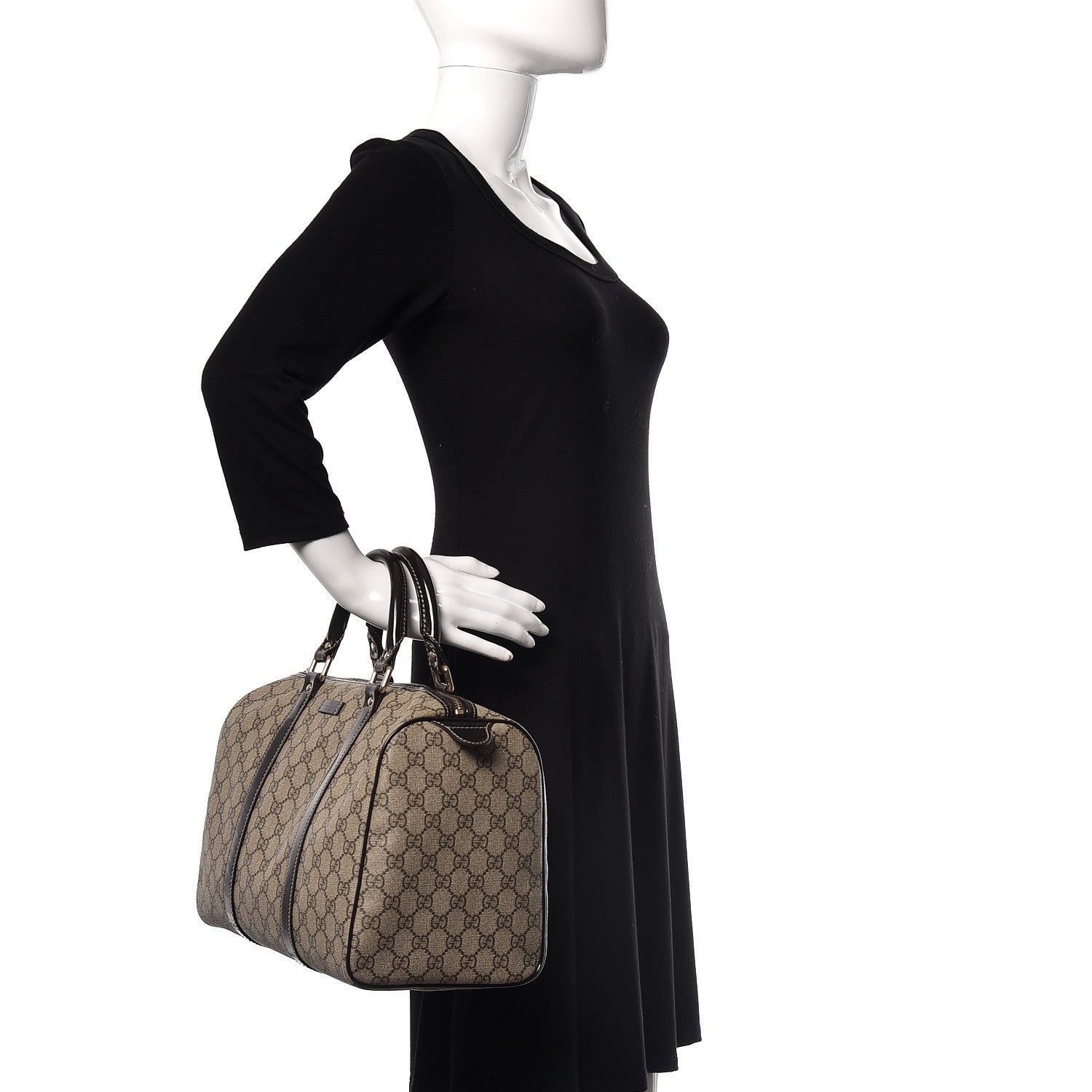 Gucci GG Plus Monogram Medium Joy Boston Dark Brown 2 of 13