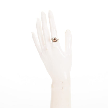 David Yurman Sterling Silver Diamond Morganite 10mm Noblesse Ring 52 6 2 of 4