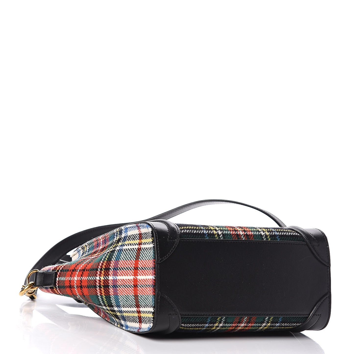 Tartan Calfskin Nano Luggage Red Blue