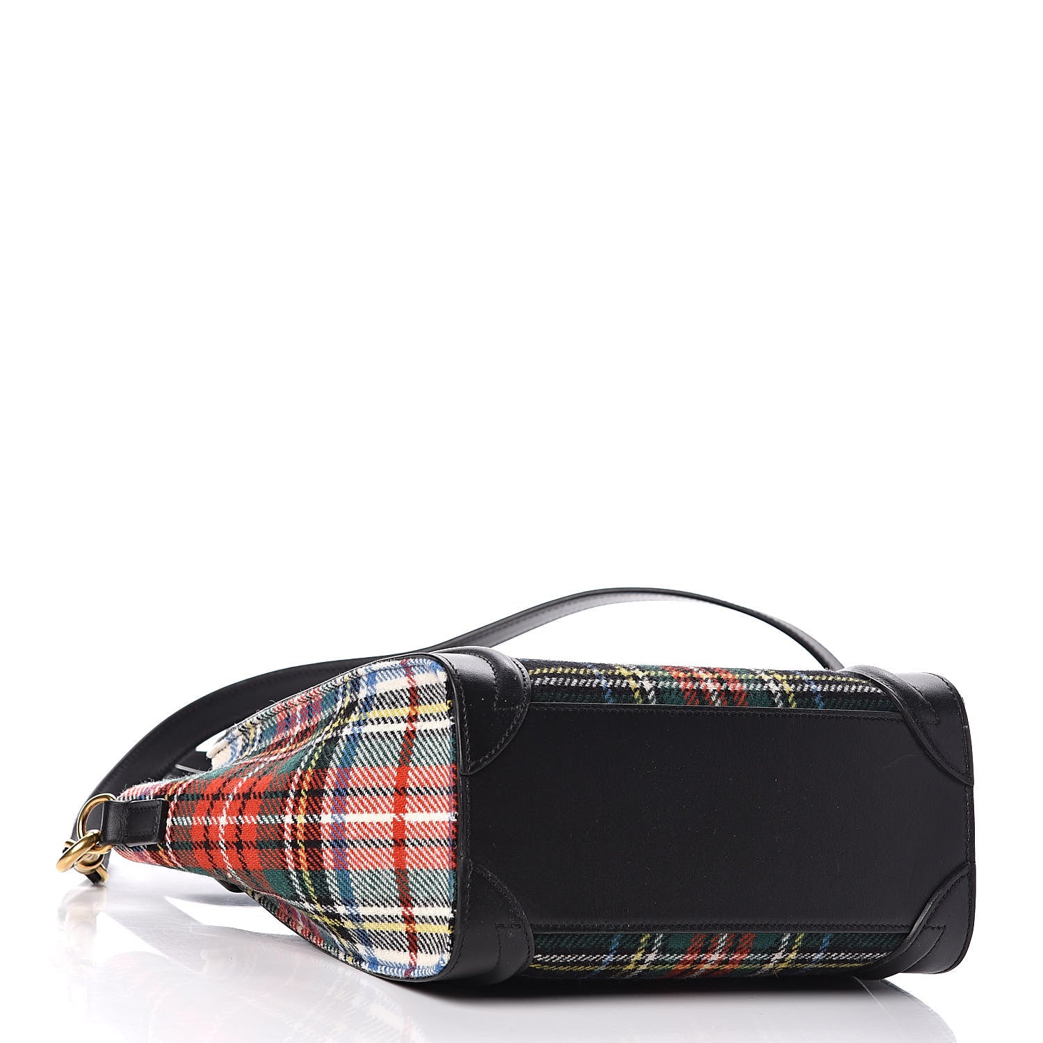 Celine Tartan Calfskin Nano Luggage Red Blue 4 of 11