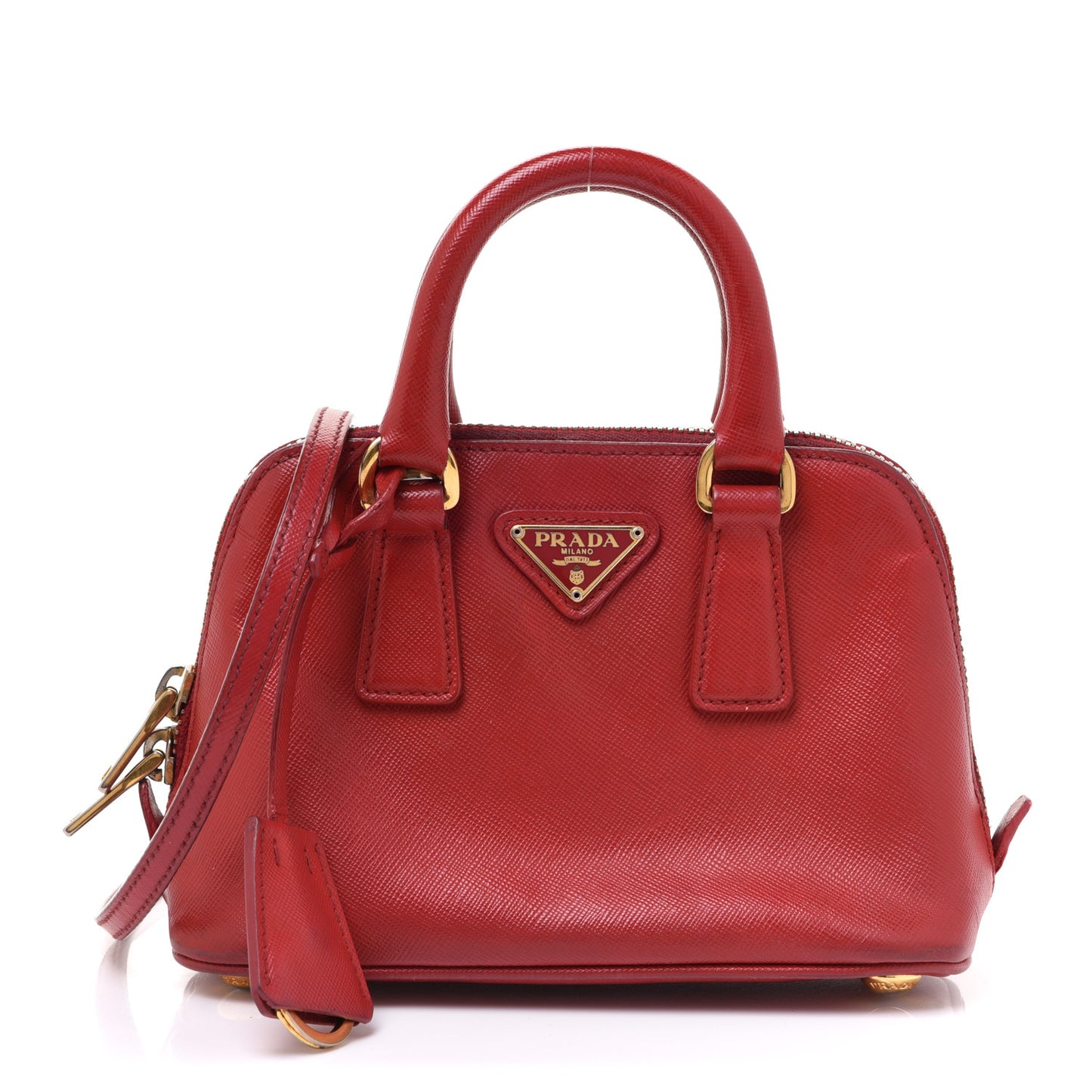 Saffiano Lux Mini Promenade Tote Fuoco